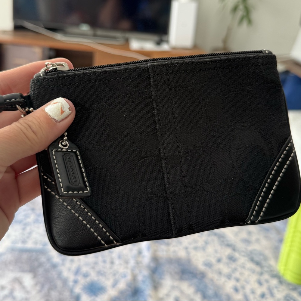 Coach Black Wristlet with Tag Detail - Picture 8 of 8